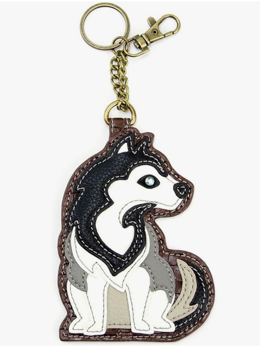 Chala Husky Appliqué Key Fob Coin Purse NWOT